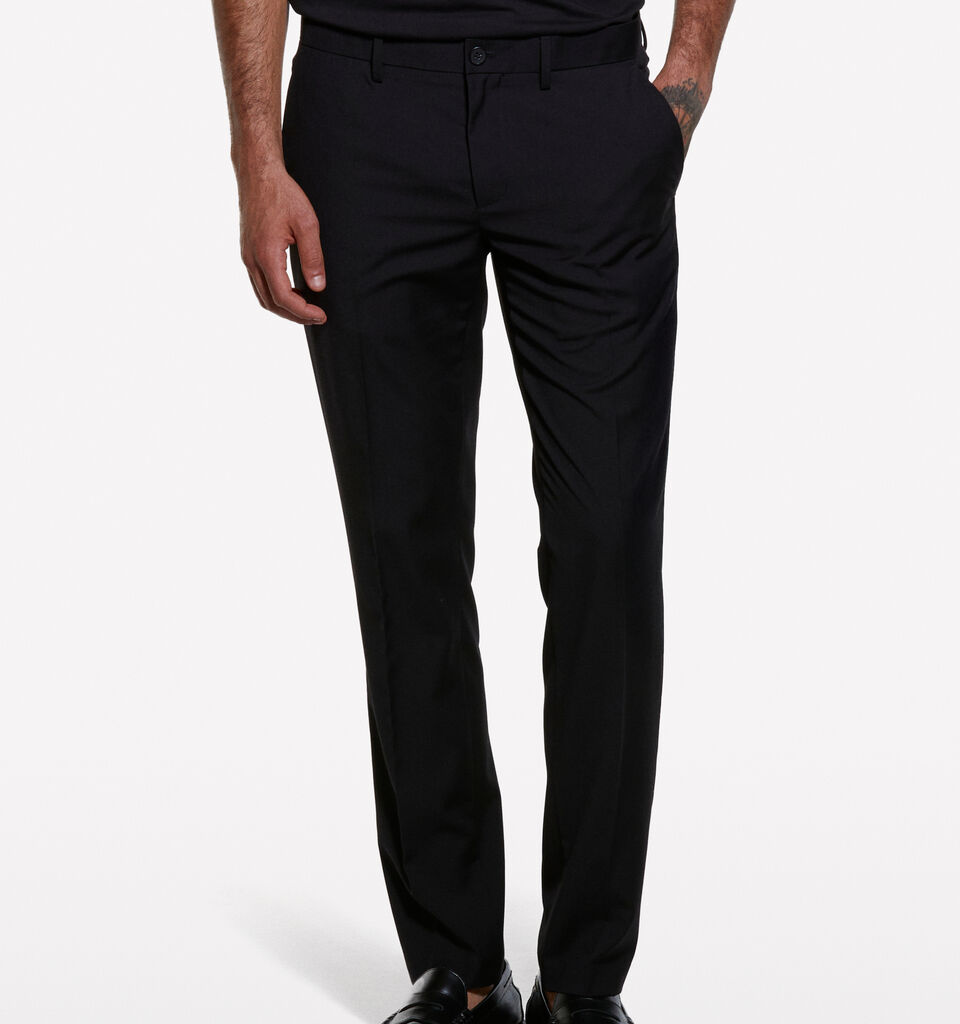 Black tailored trousers - men's slim fit trousers - Black | Sisley image number 3